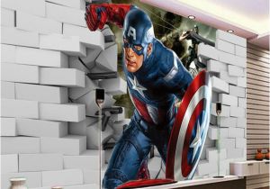 Lego Superhero Wall Mural 3d Captain America Wallpaper Avengers Wallpaper Cool