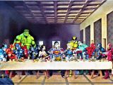 Lego Superhero Wall Mural Custom Canvas Wall Decoration Marvel Dc Superheroes Poster