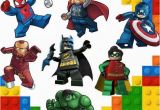 Lego Superhero Wall Mural Super Heroes Lego Marvel Kids Bedroom Vinyl Decal Wall Art