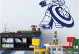 Lego Wall Murals Cartoon Lego Captain America Wall Sticker Boys Room Baby Nursery