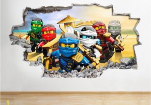 Lego Wall Murals Uk Details About H986 Lego Ninjago toys Tv Kids Smashed Wall