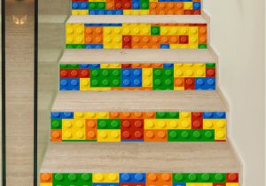 Lego Wall Murals Uk Self Adhesive 3d Stairs Stickers Lego Children Renovation