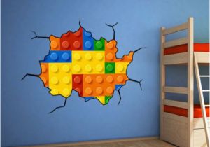Lego Wall Murals Uk Wandtattoo Aufkleber Lego Rissig Wand Effekt Stil Von