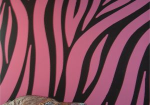 Leopard Print Wall Mural Super Cool Pink and Black Zebra Walls Painted by Chris W