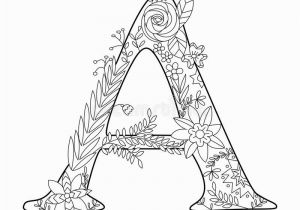 Letter A Coloring Pages for Adults Letter A Coloring Book for Adults Vector Stock Vector