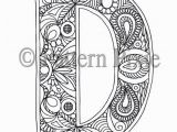 Letter D Coloring Pages for Adults Adult Coloring Letter D Coloring Pages