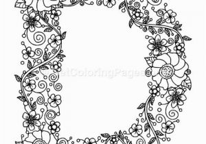 Letter D Coloring Pages for Adults Download This for Free Floral Alphabet Letter D Coloring