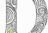 Letter D Coloring Pages for Adults Hand Drawn Capital Letter D In Black Coloring Sheet for