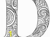 Letter D Coloring Pages for Adults Hand Drawn Capital Letter D In Black Coloring Sheet for