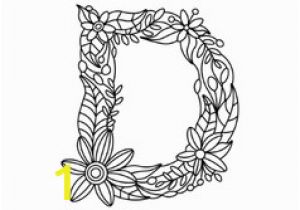Letter D Coloring Pages for Adults Letter C Coloring Book for Adults Royalty Free Vector Image