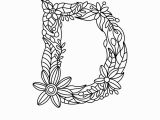 Letter D Coloring Pages for Adults Letter D Coloring Book for Adults Royalty Free Vector Image