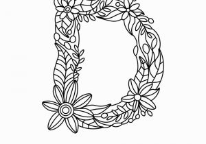 Letter D Coloring Pages for Adults Letter D Coloring Book for Adults Royalty Free Vector Image