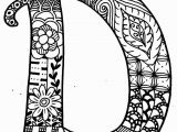 Letter D Coloring Pages for Adults Letter D