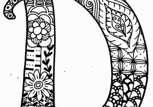 Letter D Coloring Pages for Adults Letter D