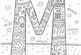 Letter M Coloring Pages for Adults Monogram Coloring Letter Coloring Page Coloring by