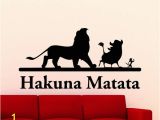 Lion King Wall Mural Sticker 2019 Famous Movie Hakuna Matata Lion King Wall Sticker Cartoon Vinyl Decal Home Nursery Room Decoration Children Boys Retro Art Mural Sh From