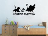 Lion King Wall Mural Sticker Hakuna Matata Wall Sticker Lion King Vinyl Decal Sticker Cartoons Wall Art Kids Room Decor Housewares Bedroom Decor