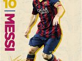 Lionel Messi Wall Mural Artwork Home & Kitchen Lionel Messi Fc Barcelona soccer