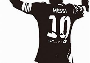 Lionel Messi Wall Mural Kwokguo Wall Stickers Messi Scored A Goal Vinyl Decals Home Decor for Kids Bedroom Sportsman Sport Boy Guy Room