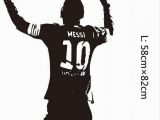 Lionel Messi Wall Mural Kwokguo Wall Stickers Messi Scored A Goal Vinyl Decals Home Decor for Kids Bedroom Sportsman Sport Boy Guy Room