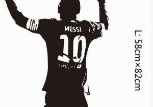 Lionel Messi Wall Mural Kwokguo Wall Stickers Messi Scored A Goal Vinyl Decals Home Decor for Kids Bedroom Sportsman Sport Boy Guy Room