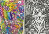 Lisa Frank Coloring Pages Already Colored Lisa Frank Adult Coloring Books