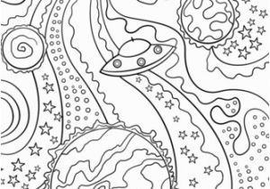 Little Big Planet 3 Coloring Pages Trippy Space Alien Flying Saucer and Planets Coloring Page