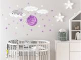 Little Girl Room Wall Murals Elephant Repositionable Fabric Wall Decal for Nursery Boy S