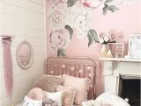 Little Girl Wall Murals Classic Pink Peony & Rose Wall Decals Full Set 10 Flowers