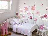 Little Girl Wall Murals Flower Wall Decal Daisy Wall Sticker Floral Wall Decor