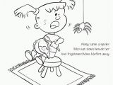 Little Miss Muffet Nursery Rhyme Coloring Page Little Miss Muffet Coloring Page Coloring Home