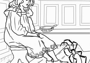 Little Miss Muffet Nursery Rhyme Coloring Page Little Miss Muffet Coloring Page