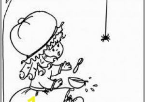 Little Miss Muffet Nursery Rhyme Coloring Page Little Miss Muffet