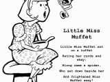 Little Miss Muffet Nursery Rhyme Coloring Page Little Miss Muffet Sat On A Tuffet Eating Her Curds and