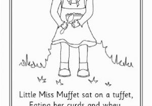 Little Miss Muffet Nursery Rhyme Coloring Page Nursery Rhyme Colouring Sheets Coloring Pages Sparklebox
