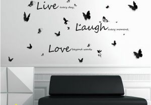 Live Laugh Love Wall Murals Wandtattoo 3d Schmetterlinge Live Laugh 17 Stories