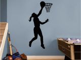 Locker Room Wall Murals Basketball Girl Layup Wall Decal Sweetums Wall Decals
