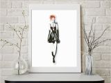 Locker Room Wall Murals Fashion Artwork Sketch Print Art Alexander Mcqueen Drawing Women