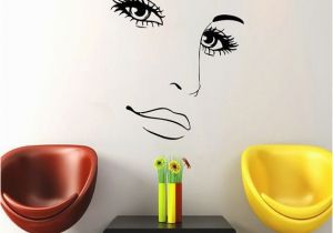 Locker Room Wall Murals Makeup Wall Decal Vinyl Sticker Decals Home Decor Mural Make Up Girl