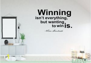 Locker Room Wall Murals Vince Lombardi Wall Quote Winning isn T Everything Decal Wall