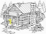 Log Cabin Coloring Page 178 Best House Doodle Images