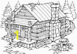 Log Cabin Coloring Page 178 Best House Doodle Images