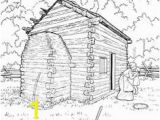 Log Cabin Coloring Page 212 Best Happy Log Cabin Day Images