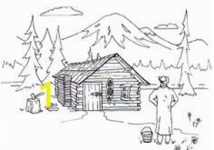 Log Cabin Coloring Page 212 Best Happy Log Cabin Day Images