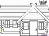 Log Cabin Coloring Page How to Draw A Log Cabin House Step by Step Buildings