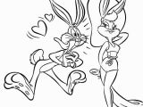 Lola and Bugs Bunny Coloring Pages Bugs Bunny Fall In Love with Lola Bunny Coloring Pages