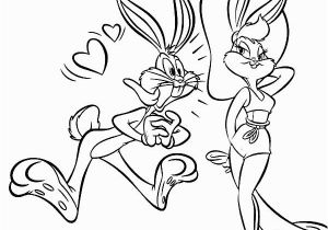 Lola and Bugs Bunny Coloring Pages Bugs Bunny Fall In Love with Lola Bunny Coloring Pages