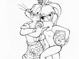 Lola and Bugs Bunny Coloring Pages Bugs Bunny with Lola Coloring Page