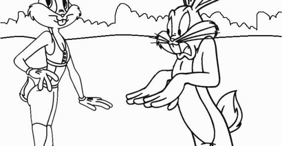 Lola and Bugs Bunny Coloring Pages Printable Bugs Bunny Coloring Pages for Kids