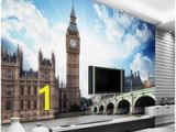 London Bridge Wall Mural Custom European Style City Landscape London Big Ben Mural Wallpaper 3d Room Landscape Hotel Restaurant Sitting Room Background